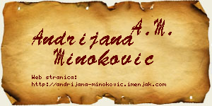 Andrijana Minoković vizit kartica